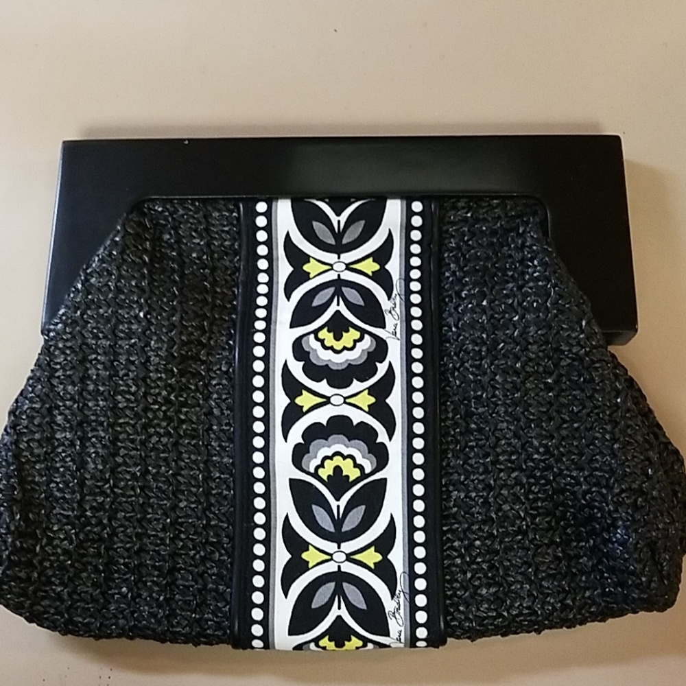 Vera Bradley Straw Clutch with Magnetic Closure